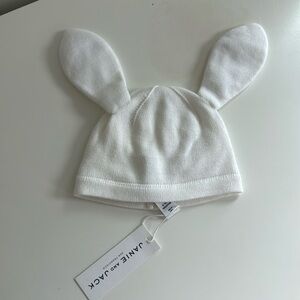 Janie and Jack White Bunny Ear Hat